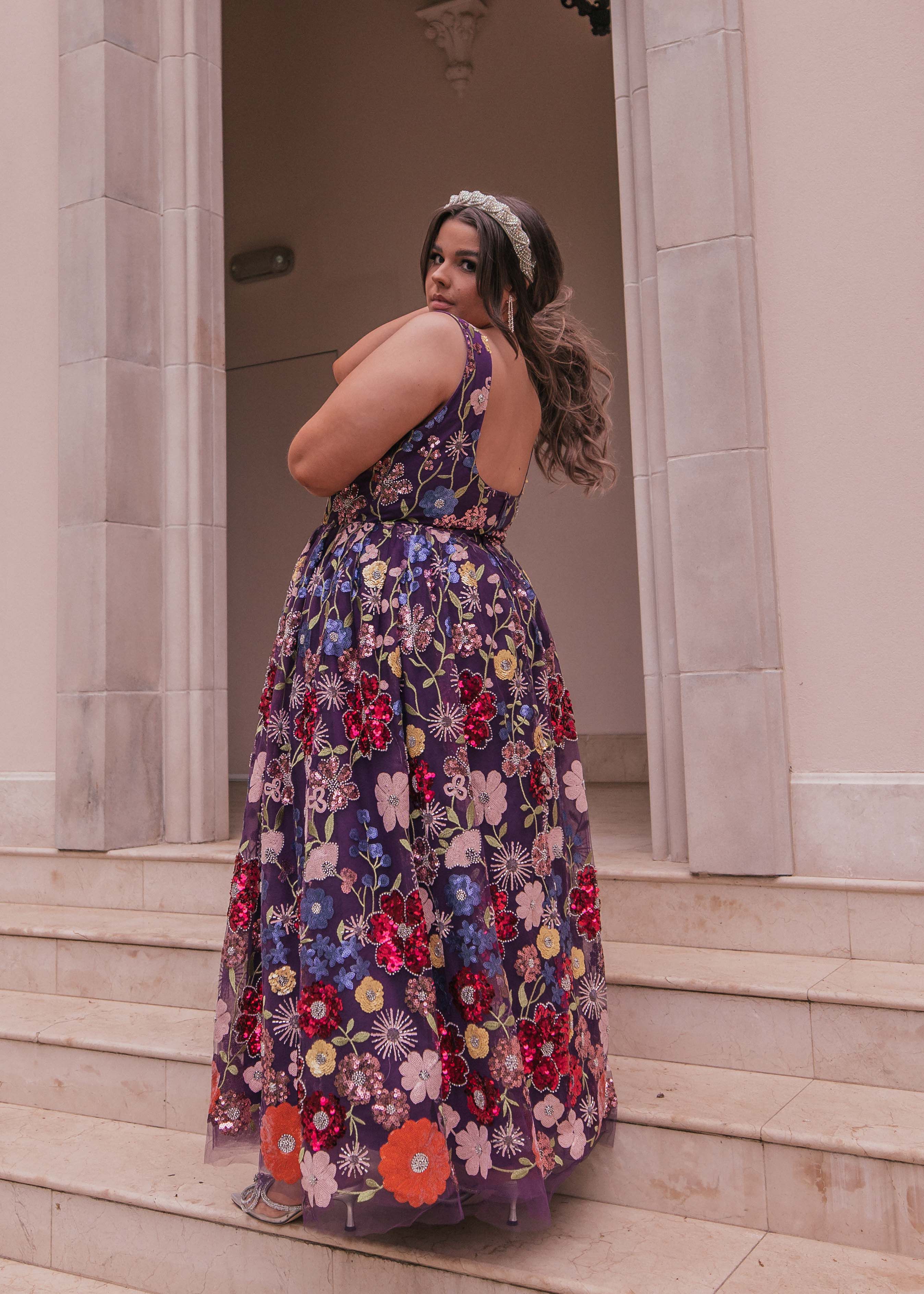 Jasmine Dress, Royal Purple / Purple, alternate image number 2