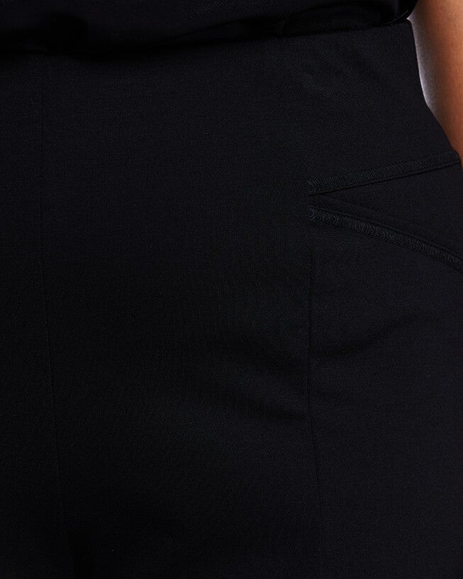 Noir Black Wide-Leg Ponte Stretch Pant, Black / Black, alternate image number 2