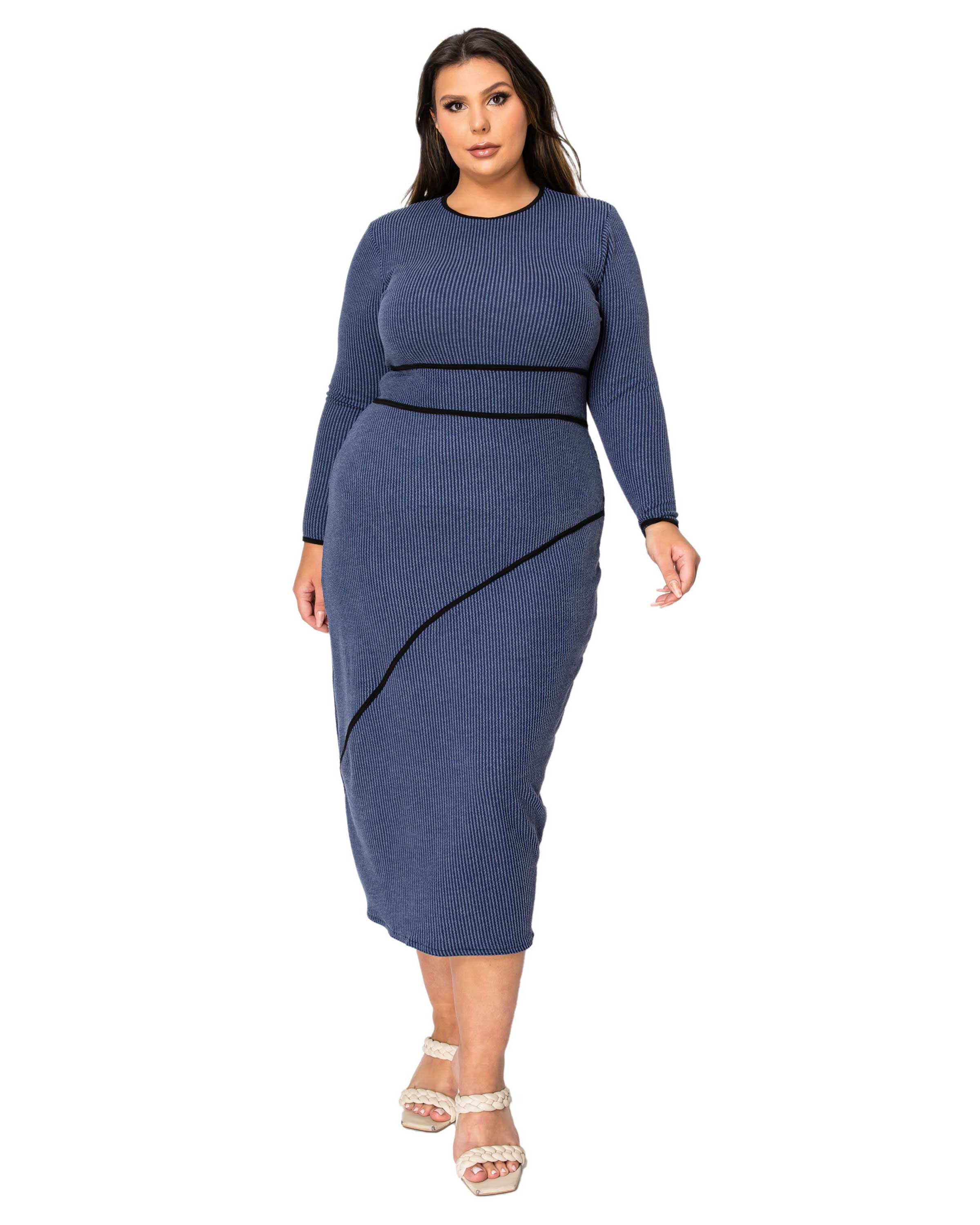 ELORA SWEATER DRESS, Navy / Navy, hi-res image number 0