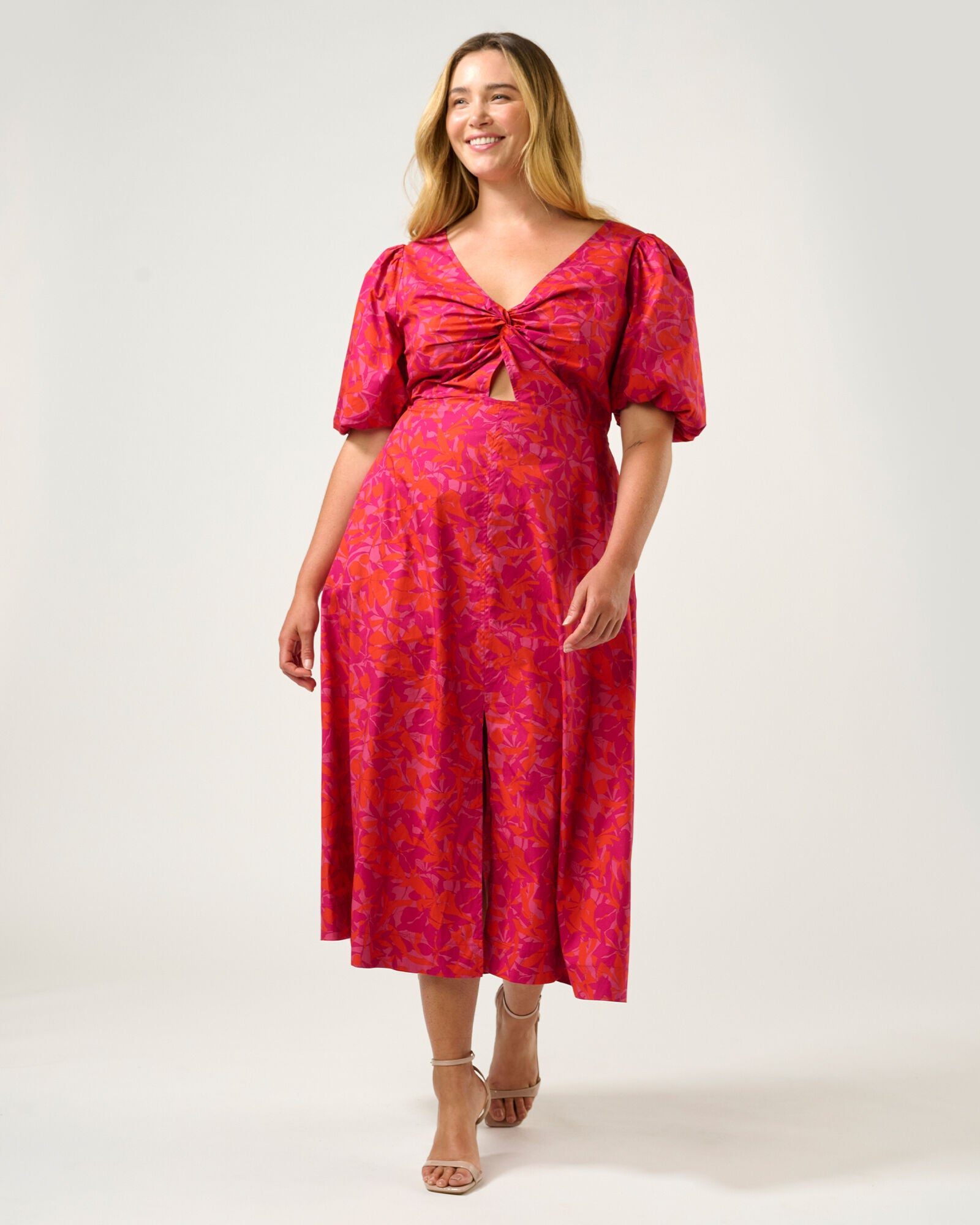 Aura Falls Cotton Dress, Winter Berry / Pink, alternate image number 5
