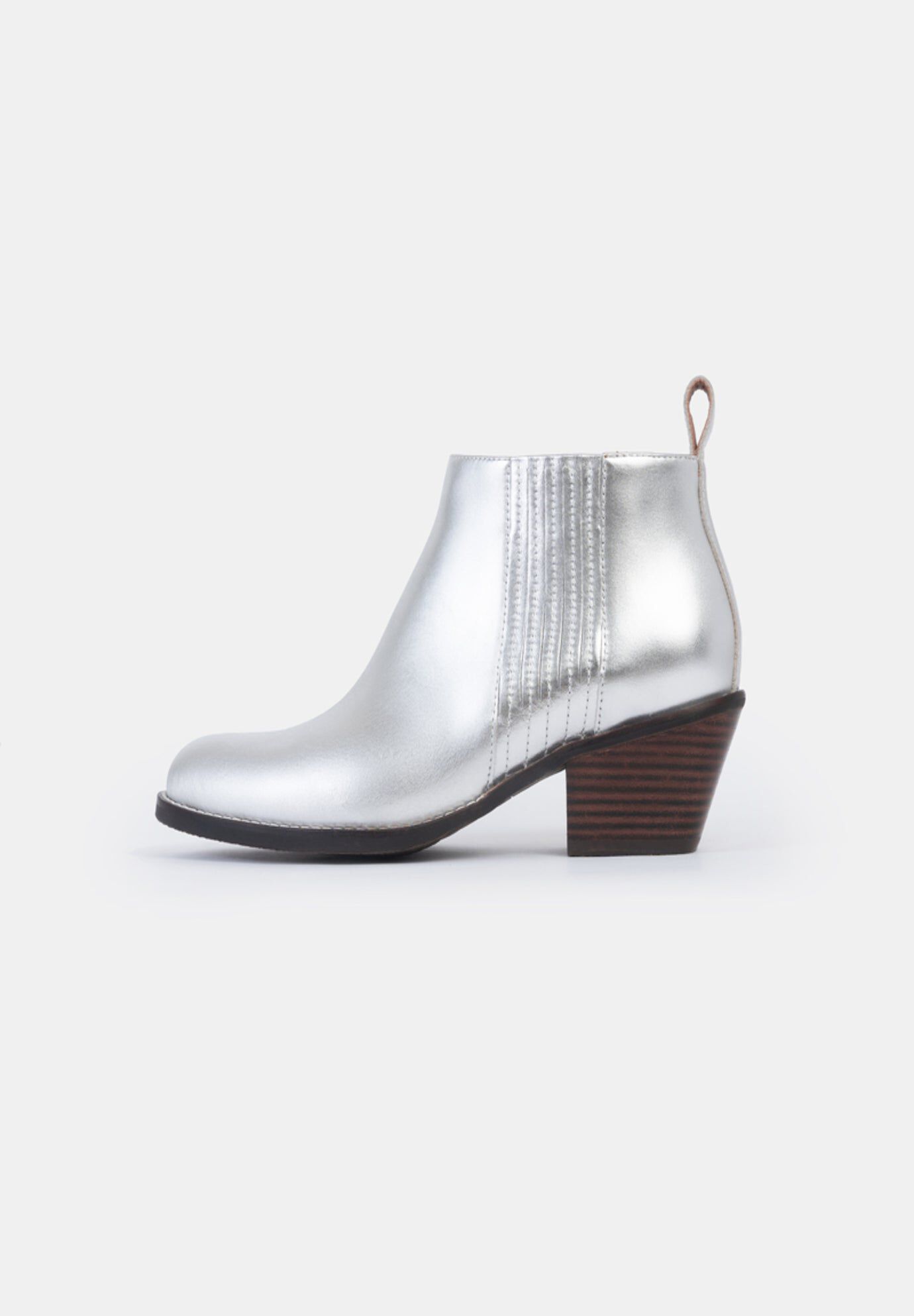 Faith Step In Gore Bootie, Metallic Silver / Silver, alternate image number 1