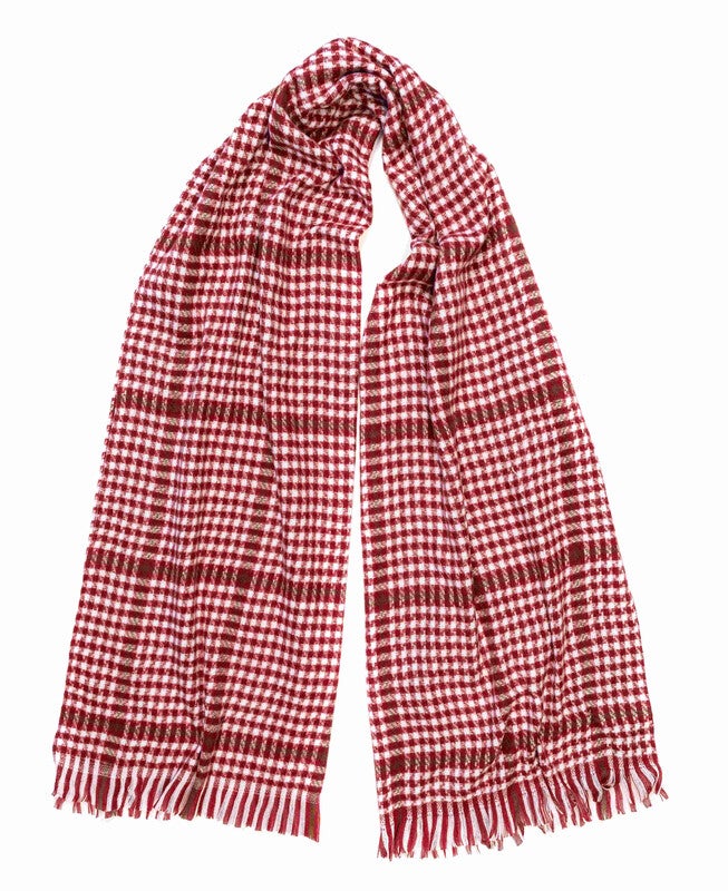 Mixed Patten Soft Tweed Scarves Red, RED / Red, hi-res image number null