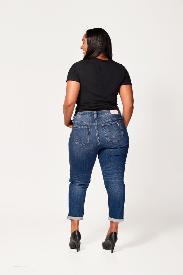 Denim Mid Rise Boyfriend Jeans, Ellie / Medium Wash, alternate image number 2