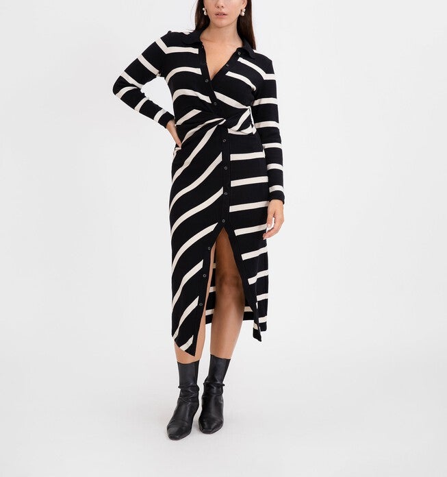 Ellicot Dress, BlackCream / Black, alternate image number 1