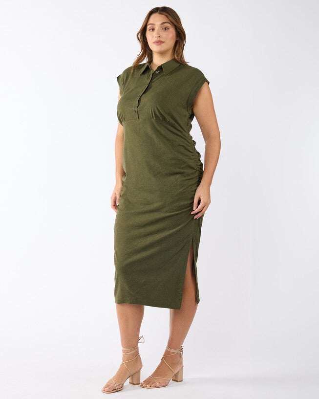 Desert Whisperer Dress, Olive / Olive Green, alternate image number 1