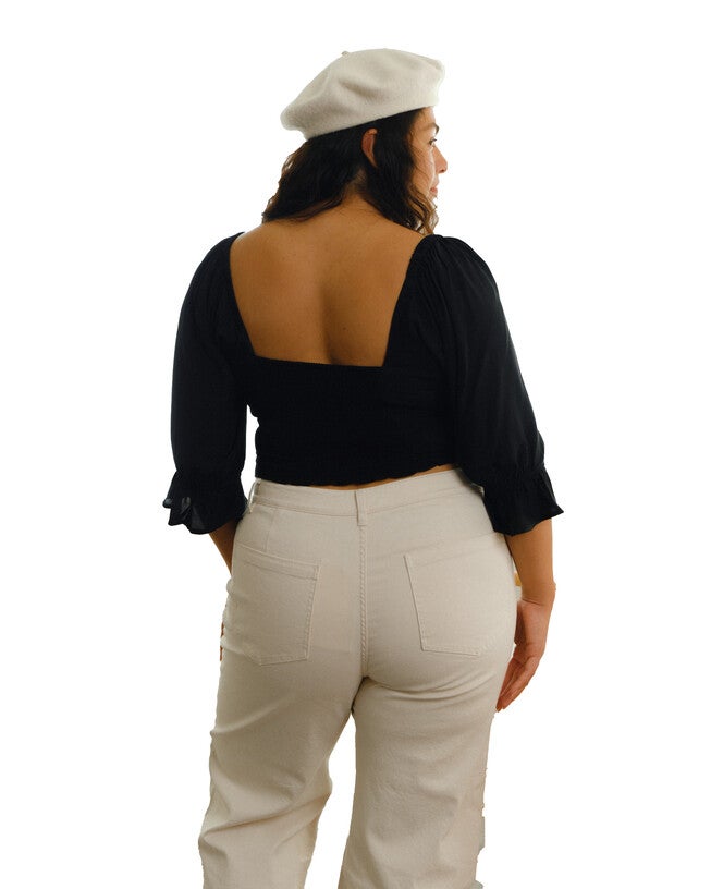 Eden Crop Top, Black / Black, alternate image number null