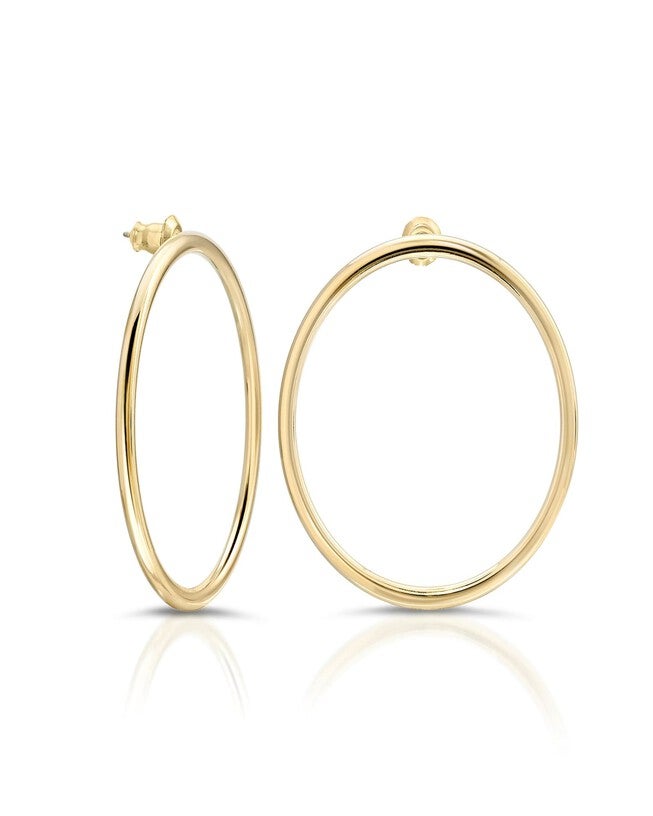Large Mia Earrings Gold, Gold / Gold, hi-res image number 0