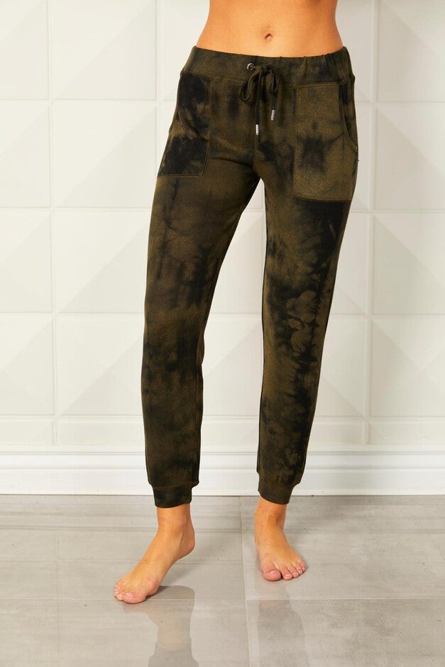 Tie Dye Jogger In Army, Army / Brown, hi-res image number null