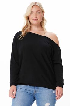 Cotton Cashmere Off The Shoulder Sweater