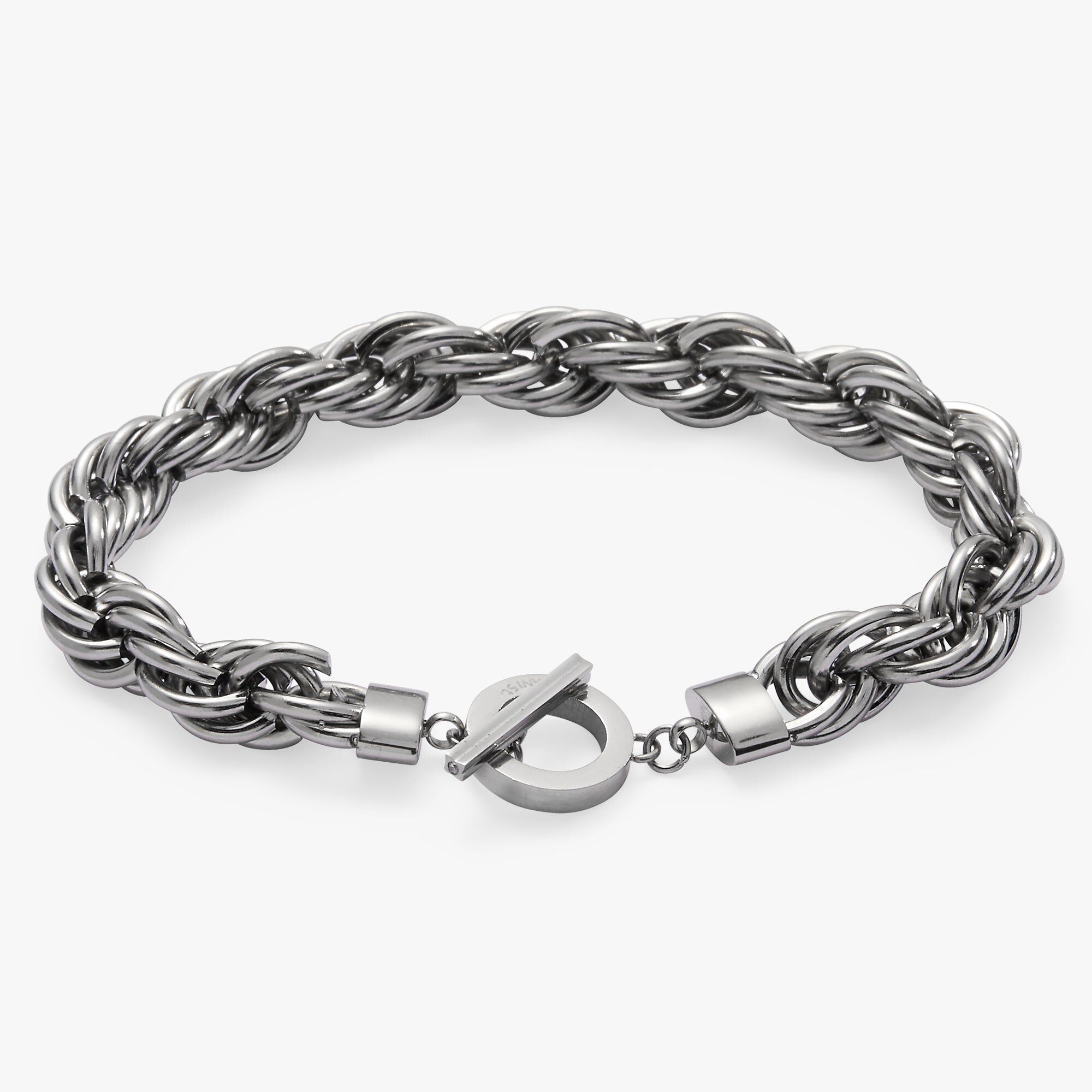 Large Rope Chain Toggle Bracelet, Silver / Silver, hi-res image number 0