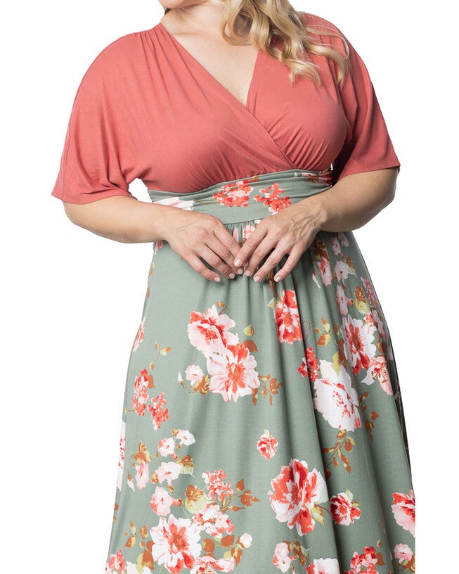 Havana Color Block Maxi Dress, , alternate image number 6