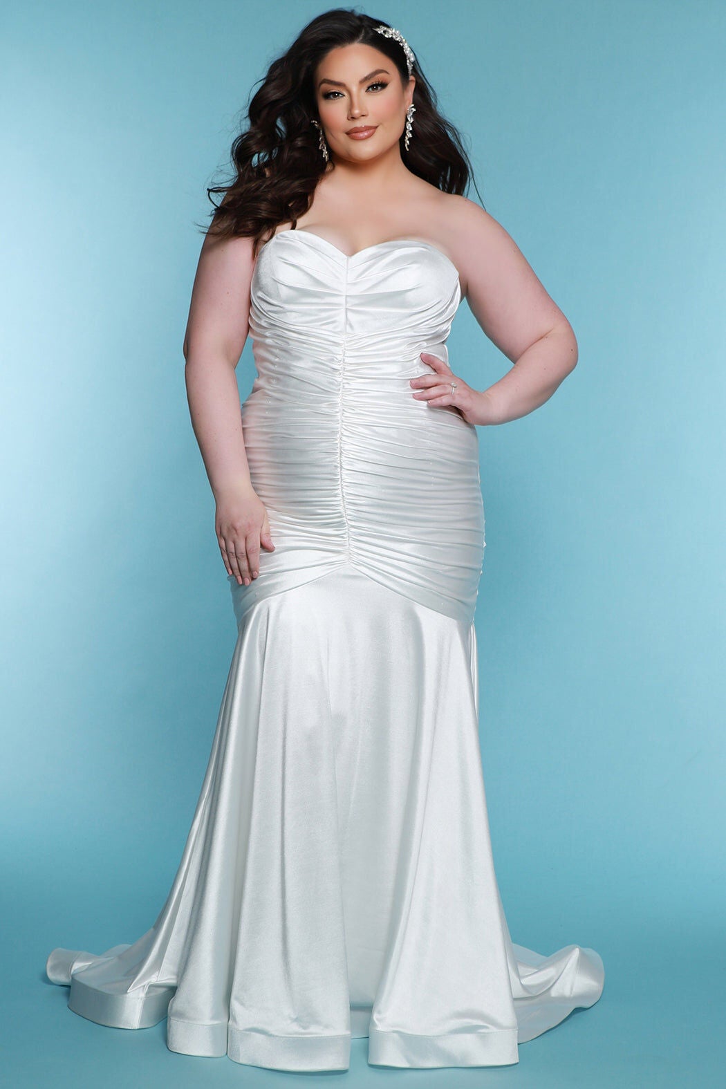 EMME WEDDING DRESS, White / White, hi-res image number 0