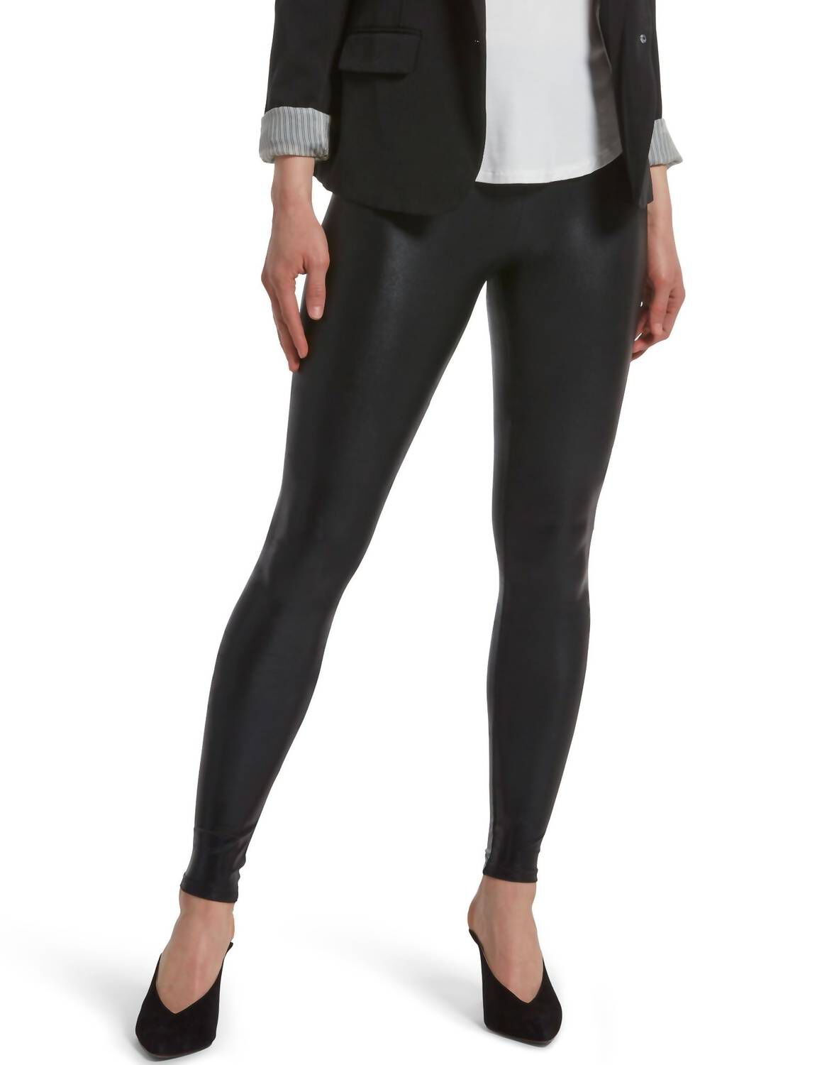 Body Gloss Legging in Black, Black / Black, hi-res image number 0