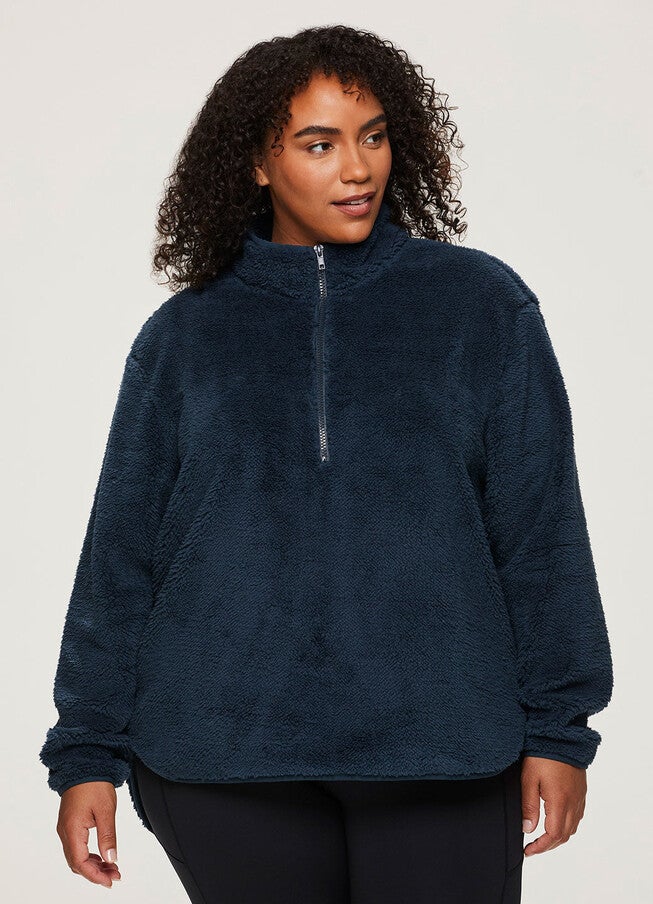 Dylan 1/4 Zip Sherpa Pullover, , alternate image number null