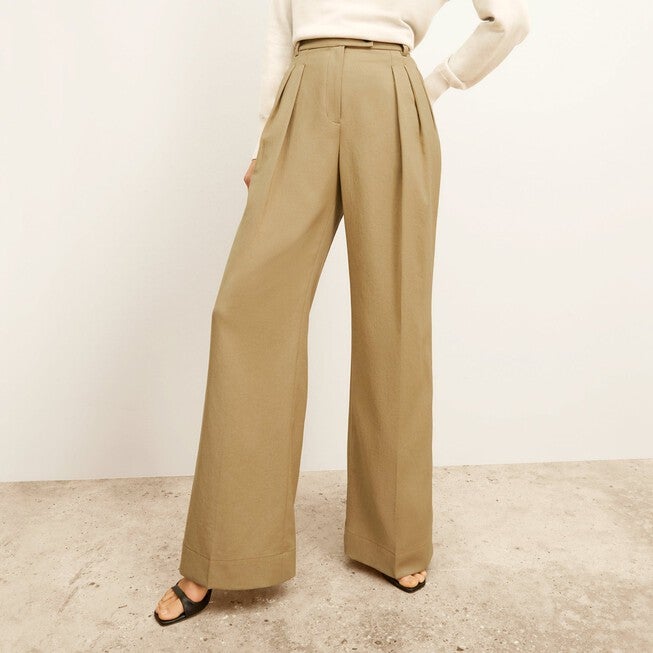 Bia Pleated Trouser - Air Twill, Macaroon / Brown, hi-res image number 0