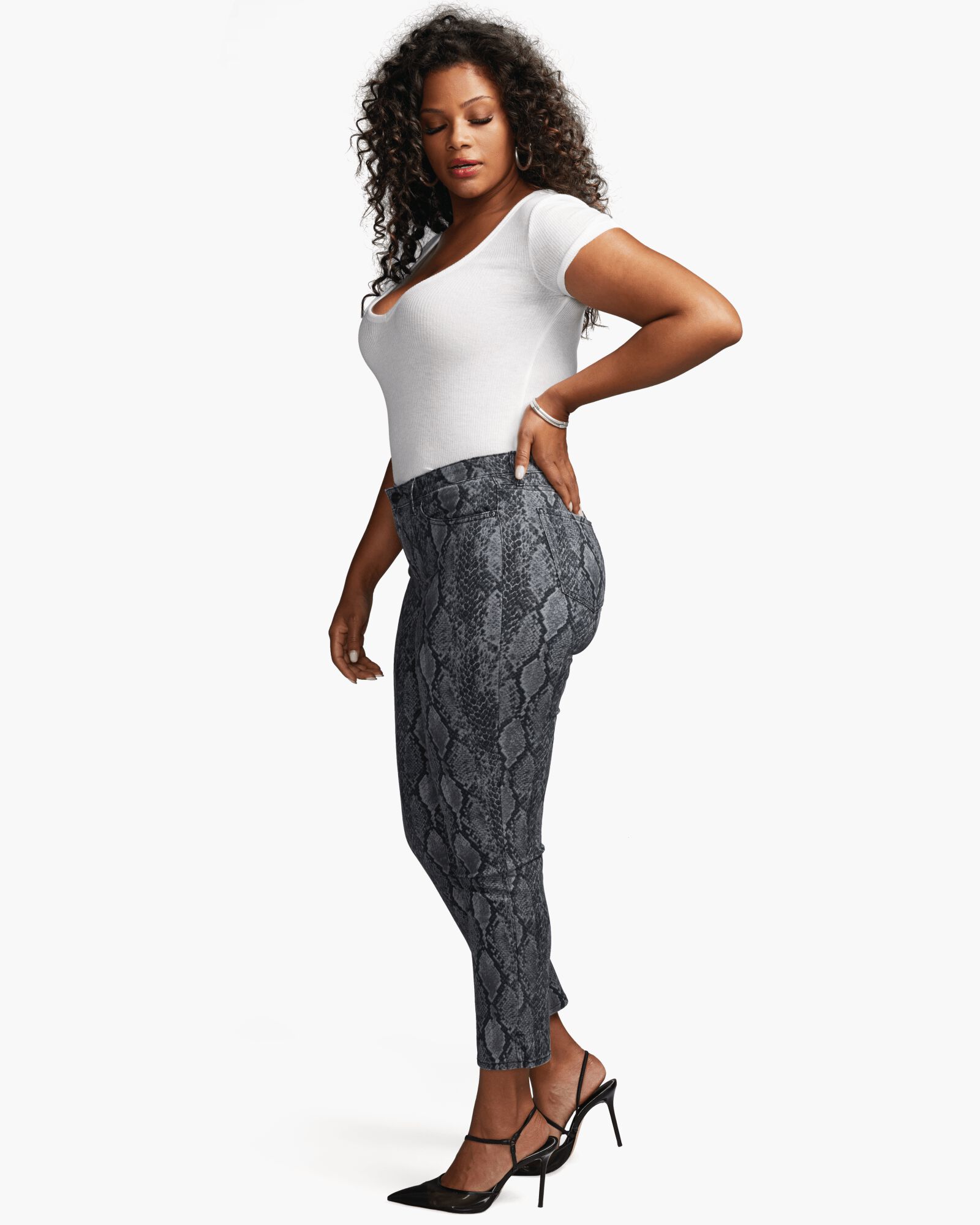 Slim Straight Ankle Jeans, Diamondback / Black, alternate image number 1