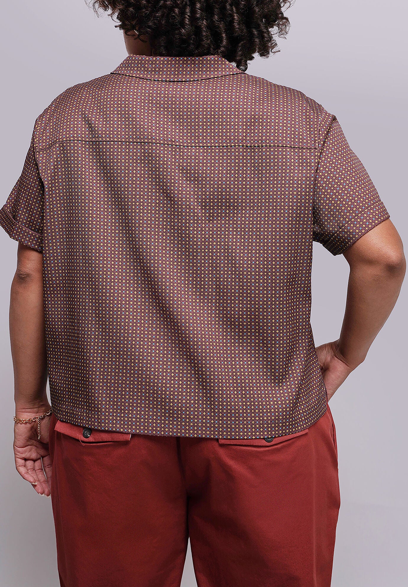 The Everyday Camp Button Up, MOSAIC DIJON / Brown, alternate image number 2