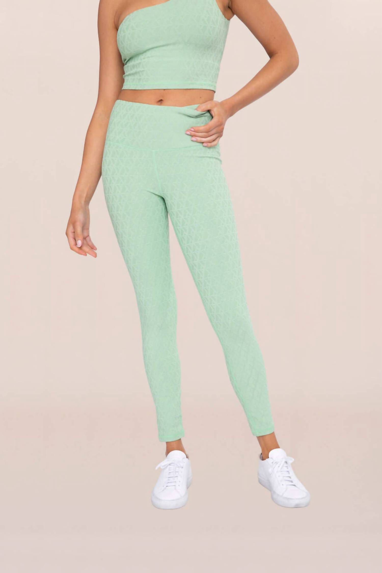 Geo Spiral Legging In Green, Green / Light Green, hi-res image number 0