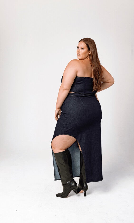 Isabella Dress Denim, Denim / Dark Wash, alternate image number 1