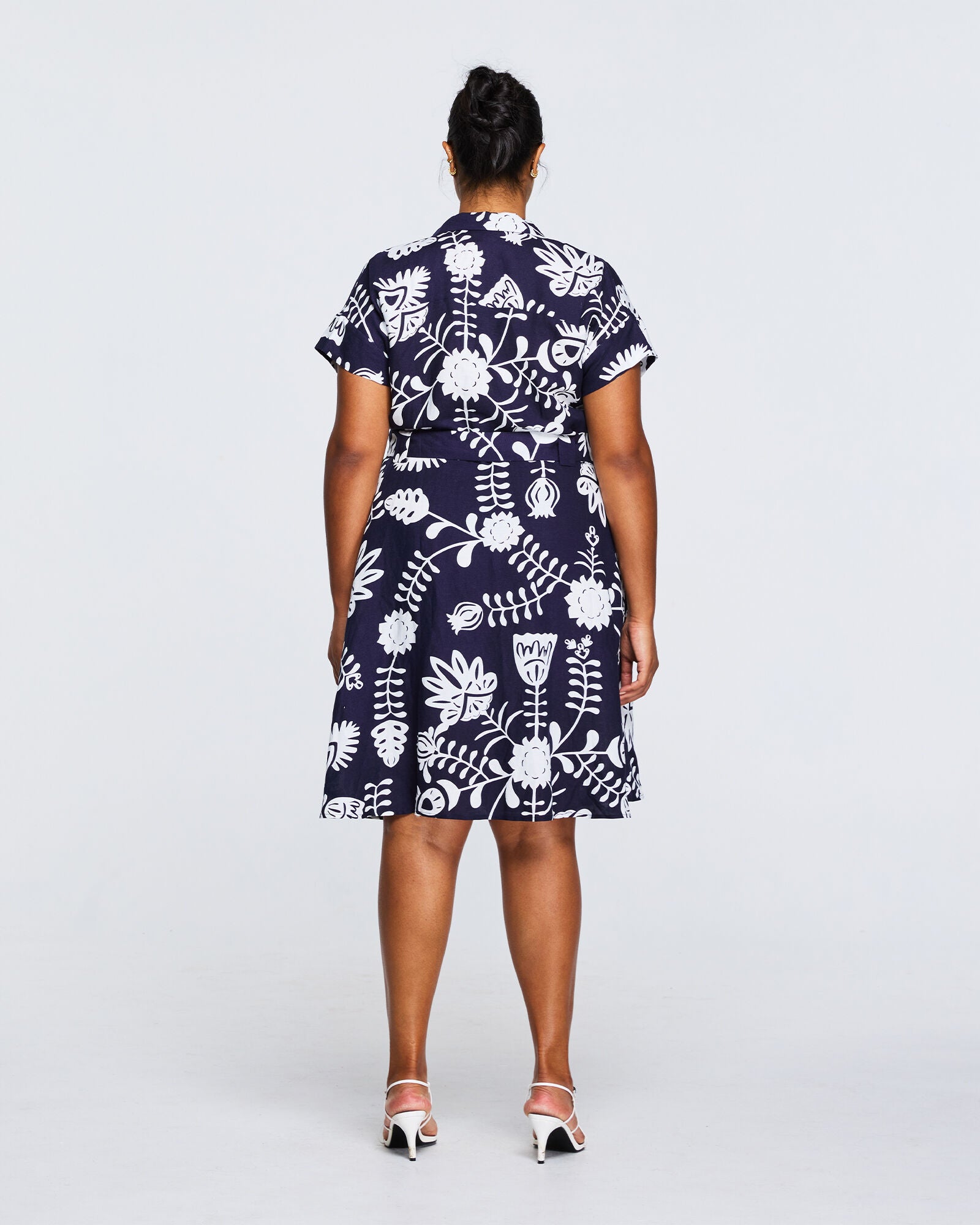 Belize Shirt Dress, Print / Navy, alternate image number 1