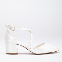 DOLLY - IVORY WEDDING LOW HEELS
