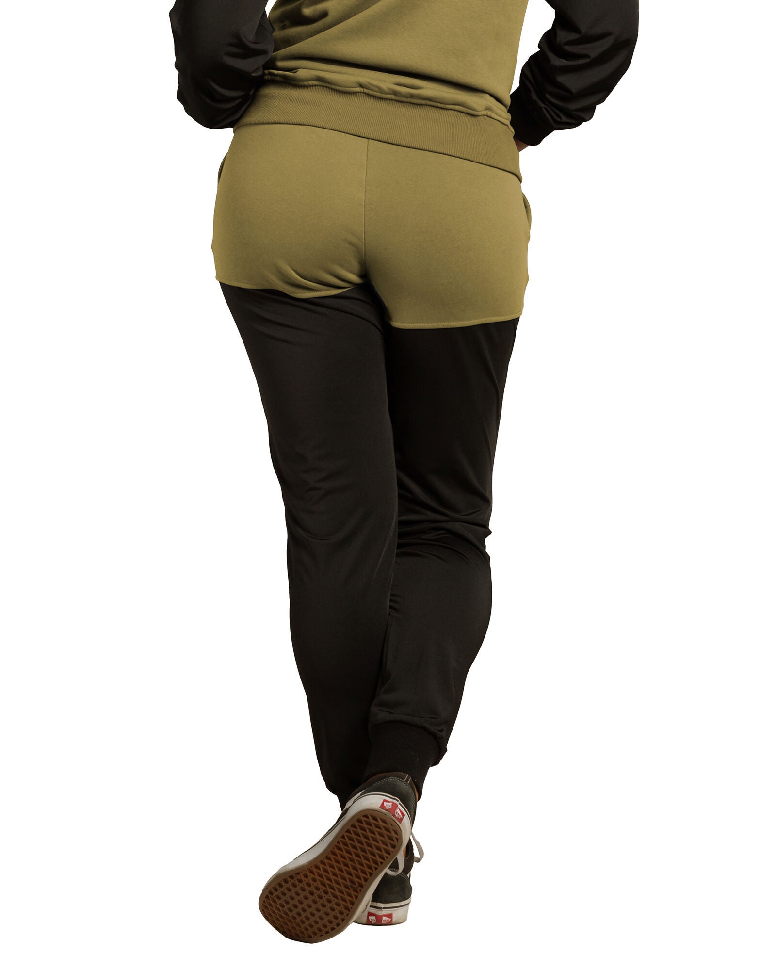 Billie Women&#39;s Plus Size Contrast Blocked Jogger, Light Olive / Olive Green, alternate image number 1