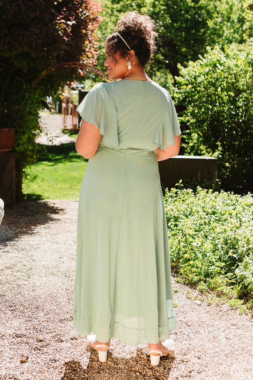 Callie Dress, Sage Chiffon / Sage Green, alternate image number 2