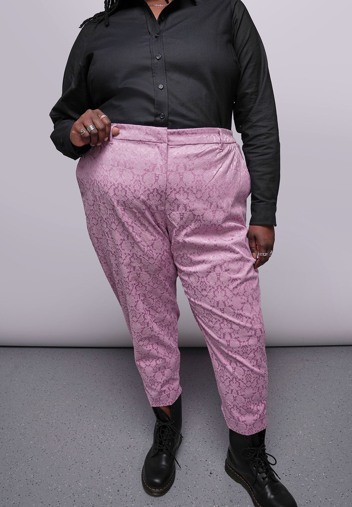 The Empower Jacquard Slim Crop Pant, MAUVE / Mauve, hi-res image number 0