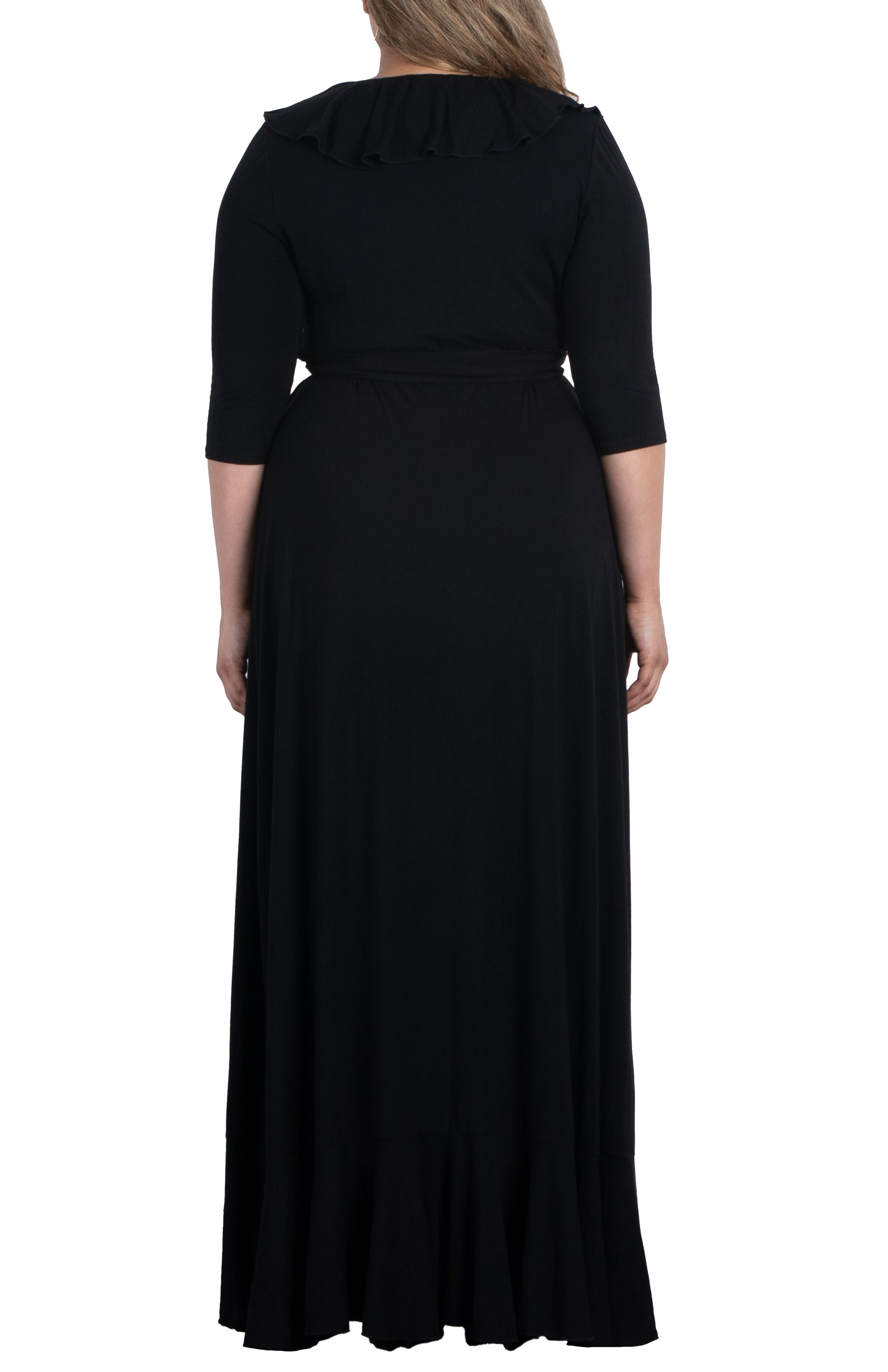 Maritime Maxi Dress, BLACK NOIR / Black, alternate image number 3