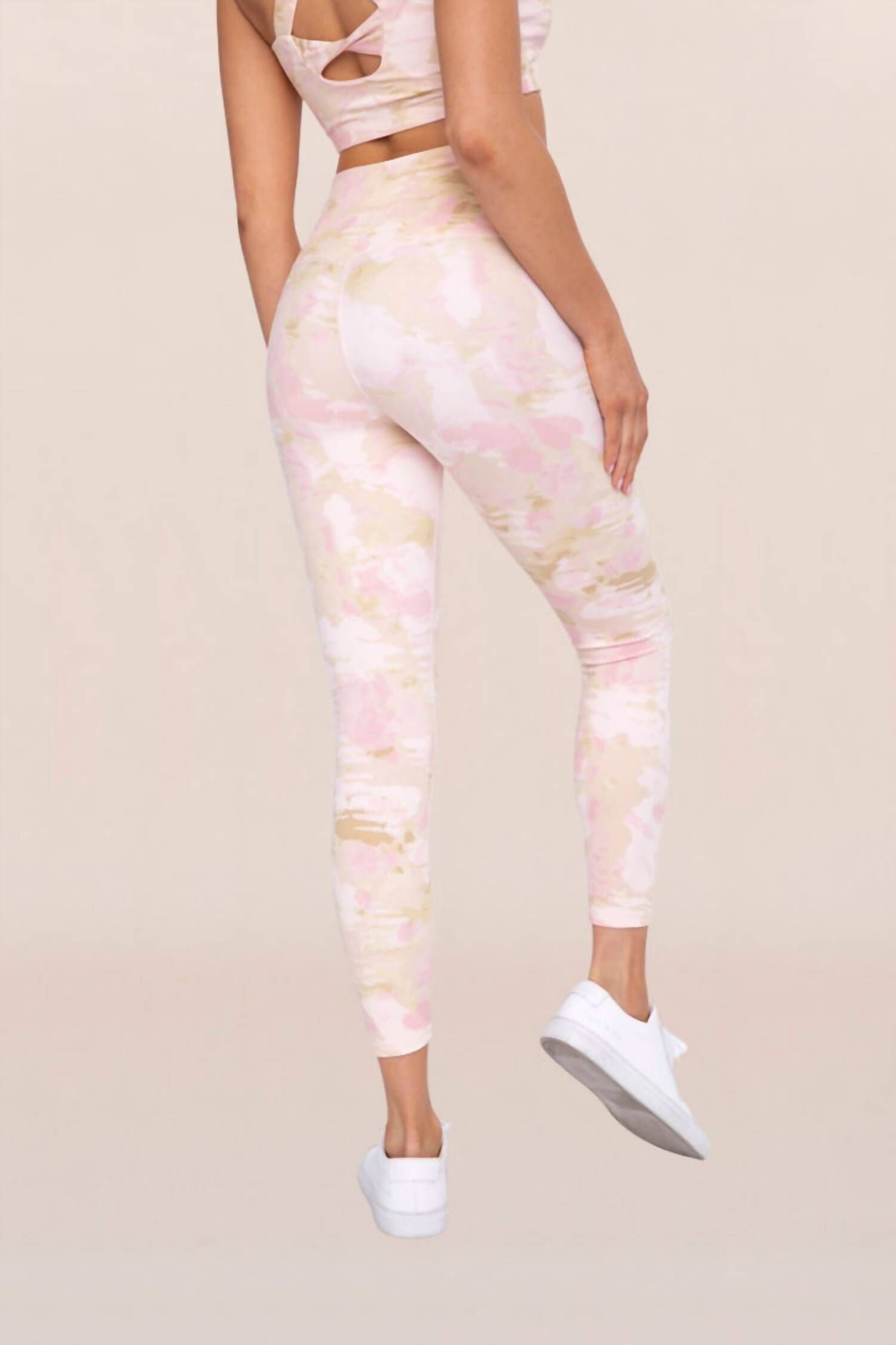Pink Lemonade Sweetheart High-Waist Legging In Coral Print, , alternate image number 3