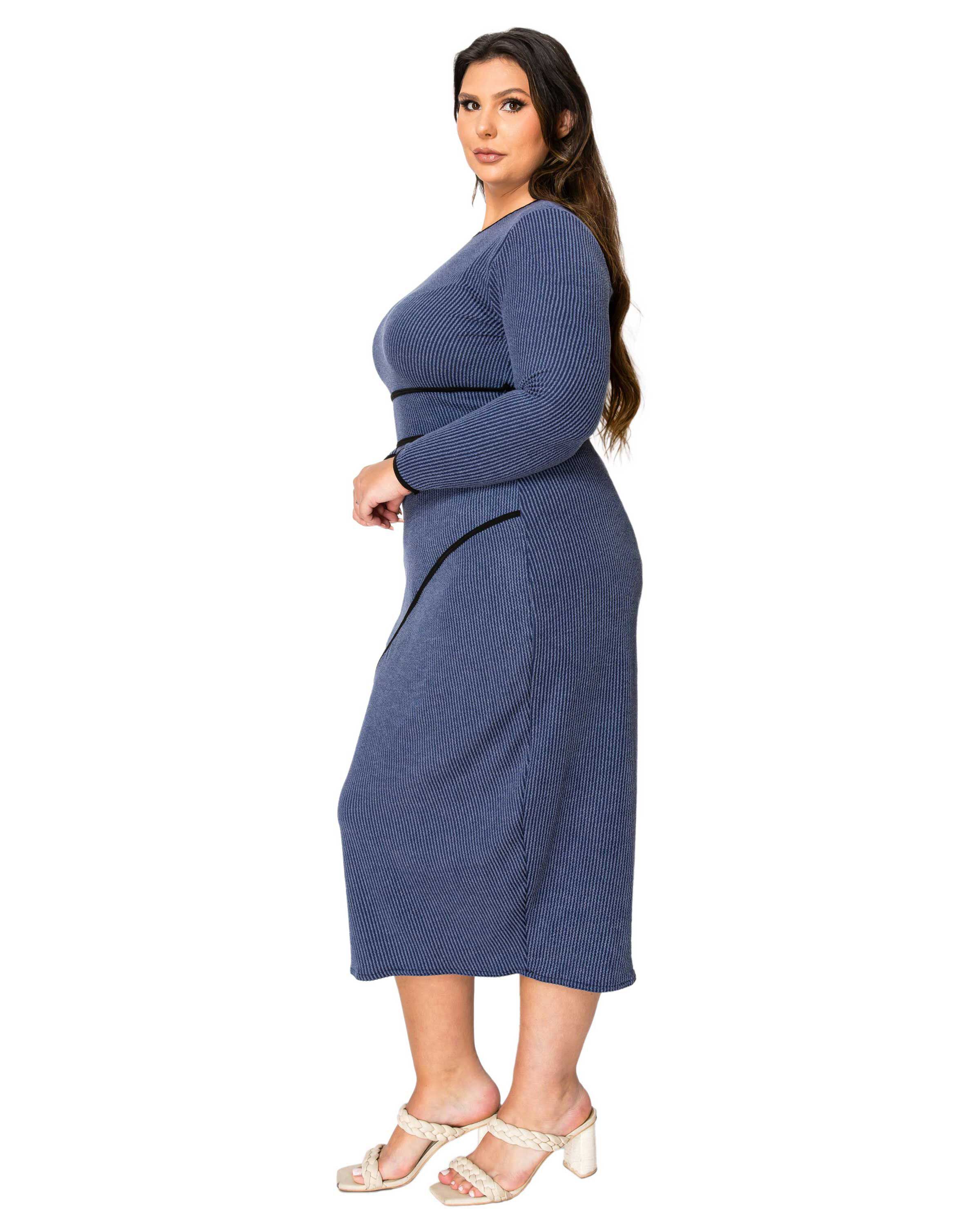 ELORA SWEATER DRESS, Navy / Navy, alternate image number 1