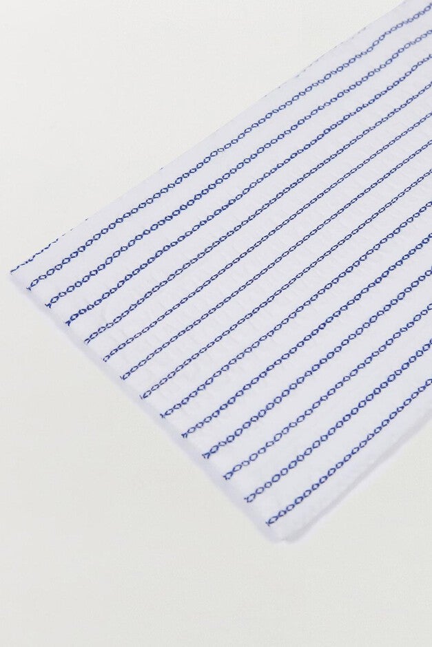 SENSE LONG SCARF IN WHITE STRIPE, White Stripe / White, alternate image number null