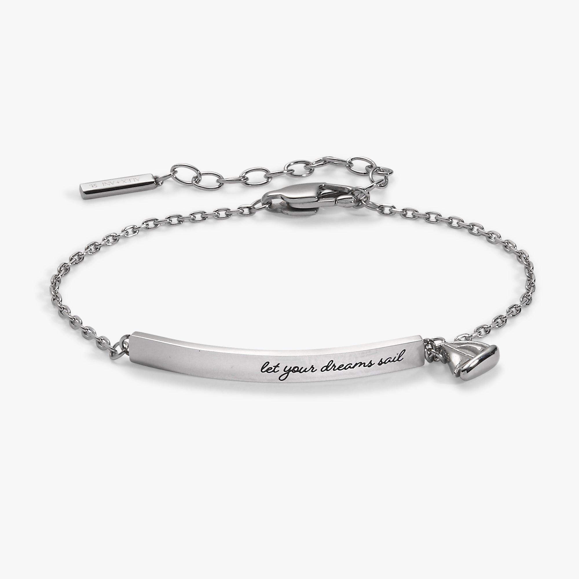 &quot;Let Your Dreams Sail&quot; Inline Bracelet, Silver / Silver, hi-res image number 0