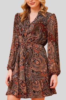 Annick - Gabrielle Short Dress Paisley Print