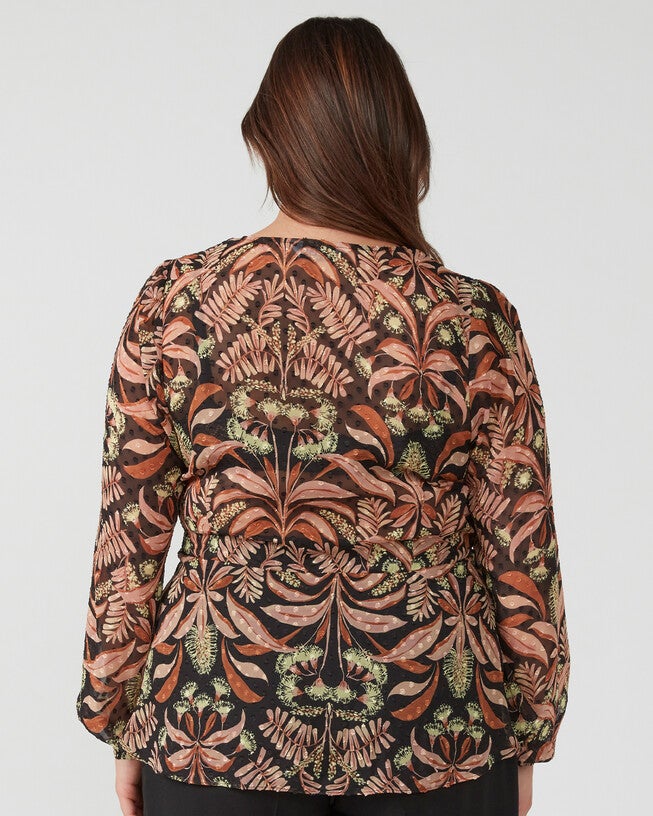 Thalia Blooms Top, Print / Beige, alternate image number 3