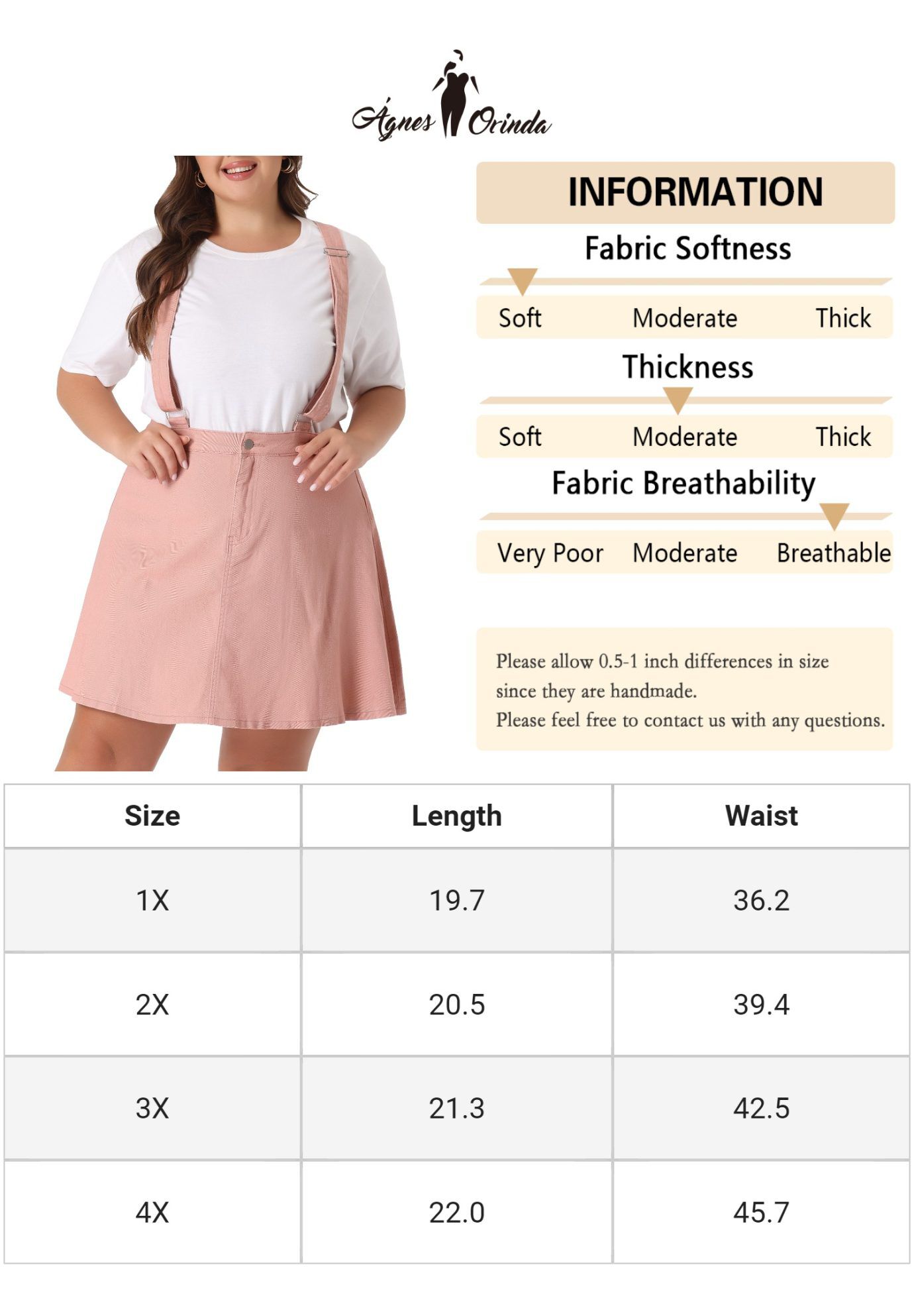 Adjustable Strap Braces Mini Denim Overall Dress Suspender Skirt, Pink / Pink, alternate image number 3