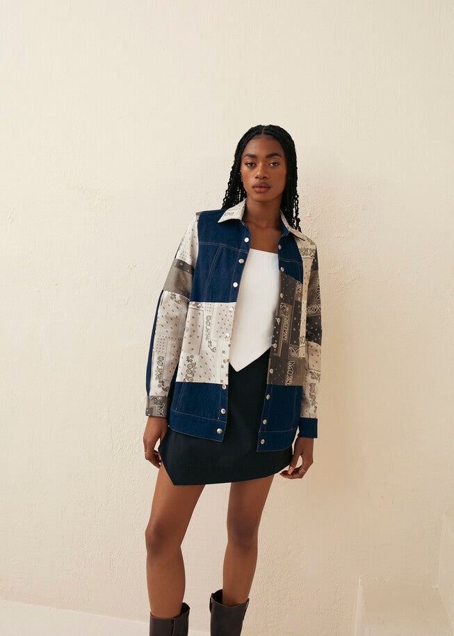Patch Denim Jacket, , alternate image number null