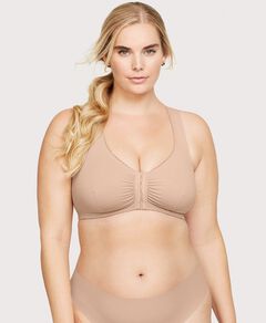 Front-Closure Cotton T-Back Comfort Bra