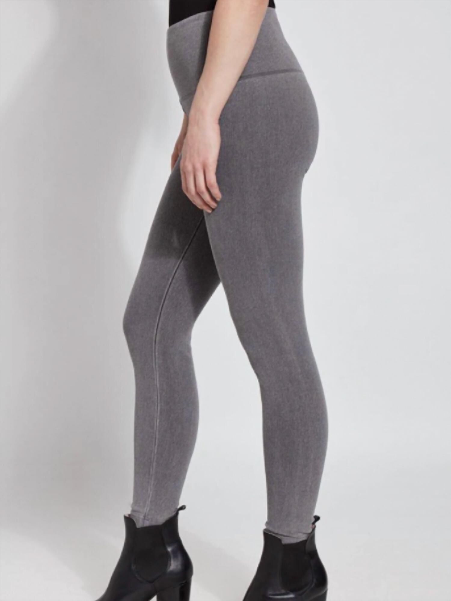 DENIM LEGGING IN MID GREY, , alternate image number 2