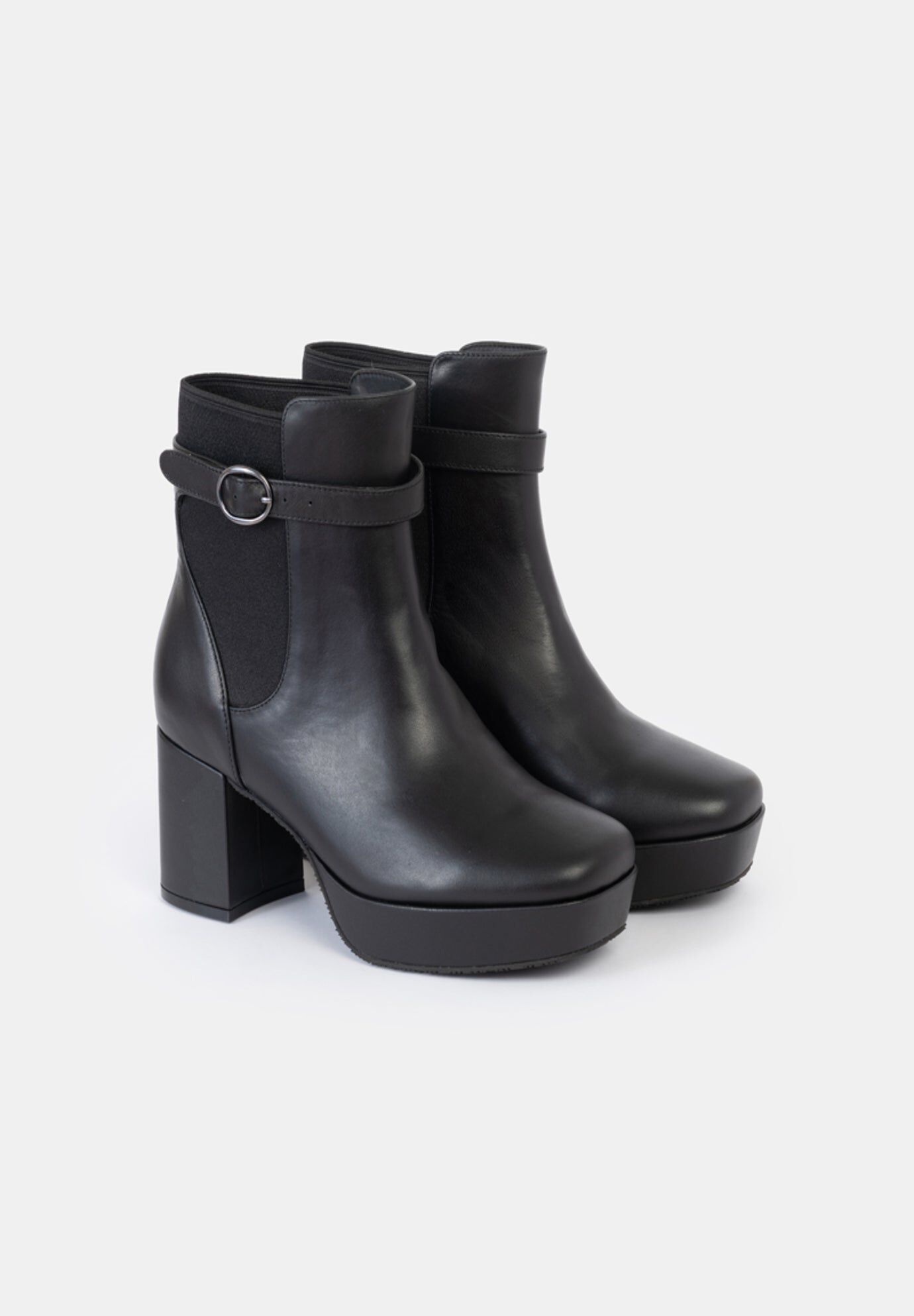 Janis Platform Chelsea Bootie, Black / Black, alternate image number 2