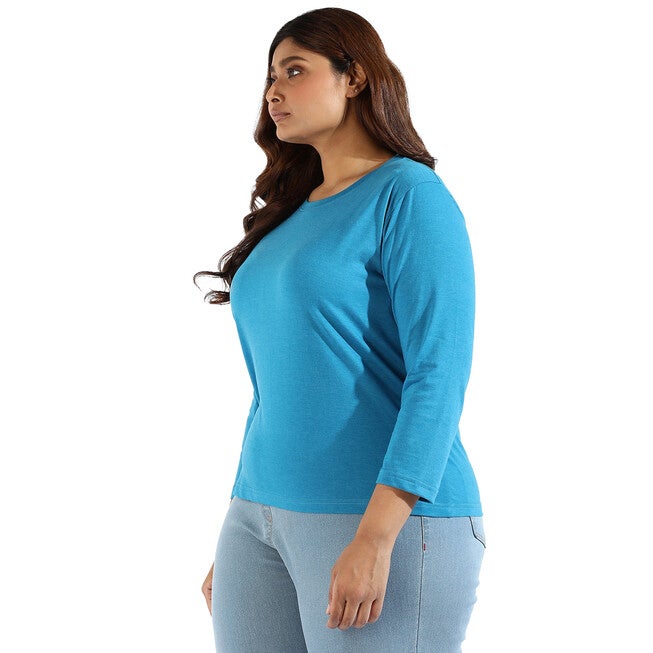 Blue Round Neck Tee, , alternate image number null