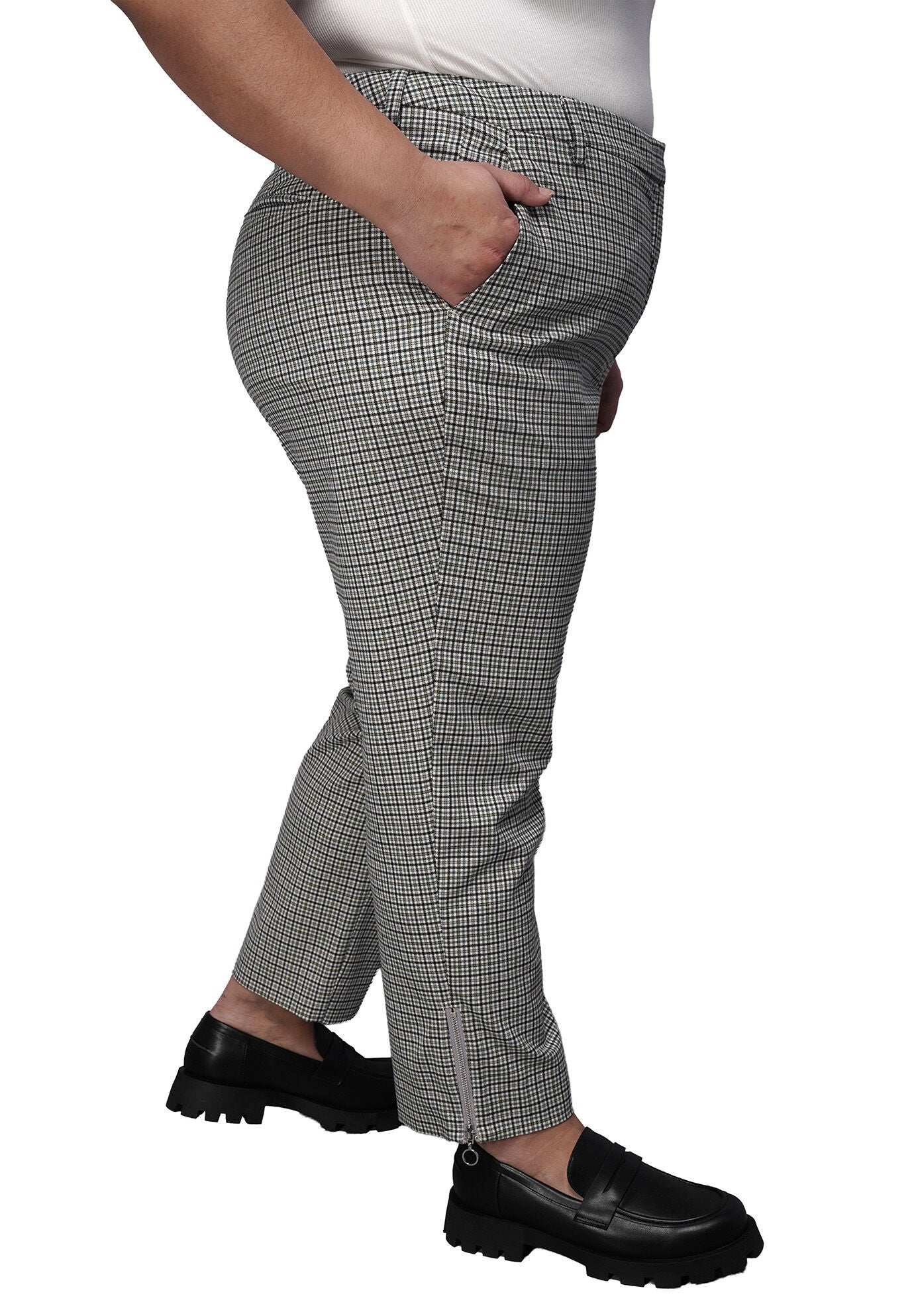 The Empower Zipper Slim Crop Pant, DARK TEAL / Teal, alternate image number 1