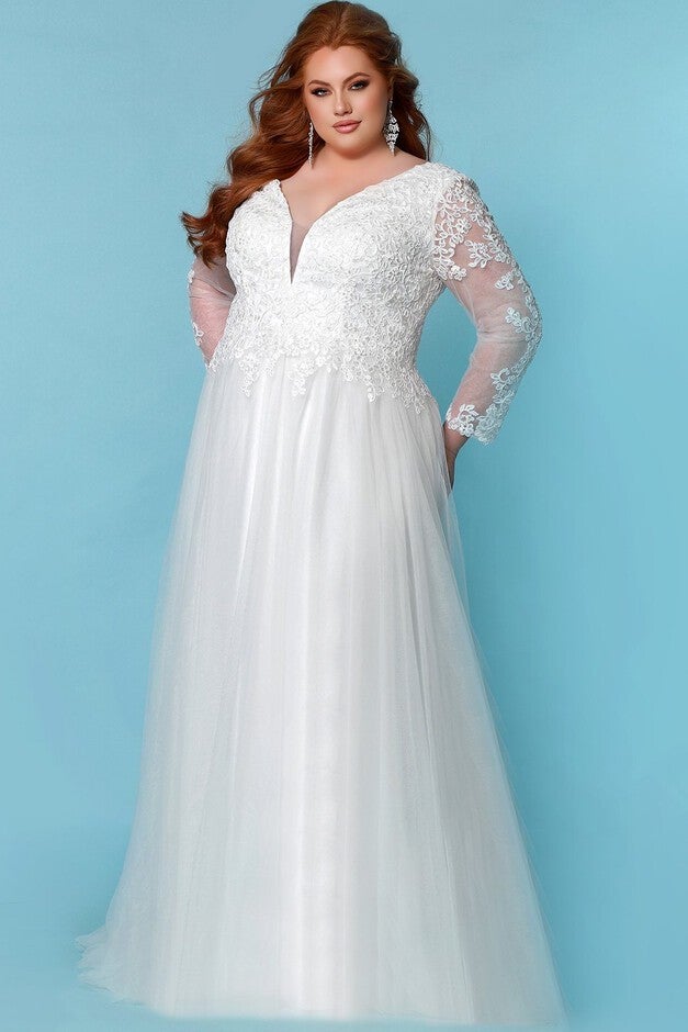 LAURA BETH WEDDING DRESSS, Ivory / Ivory, hi-res image number null