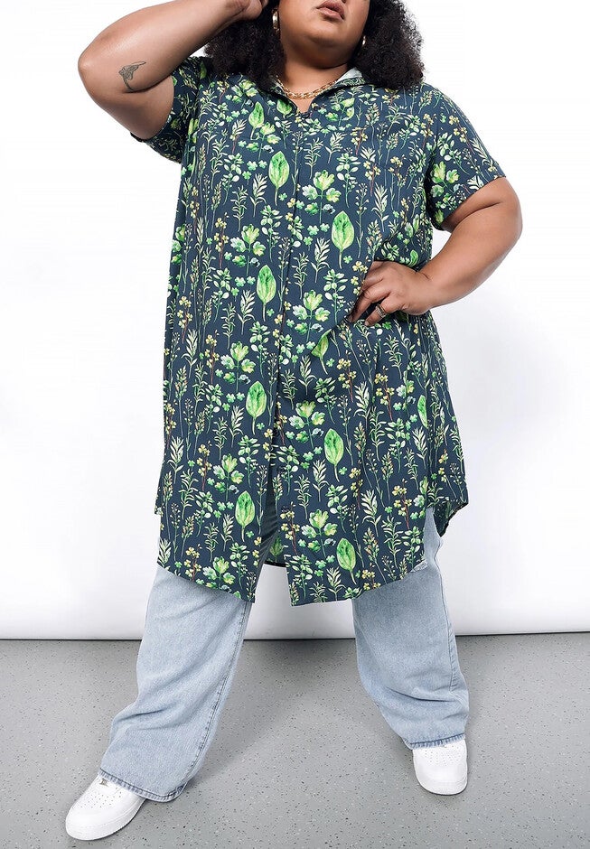 The Empower Shirt Dress, LEAF NAVY / Kelly Green, hi-res image number 0