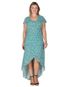 Standards & Practices Cap Sleeve High-Low Tulip Dress