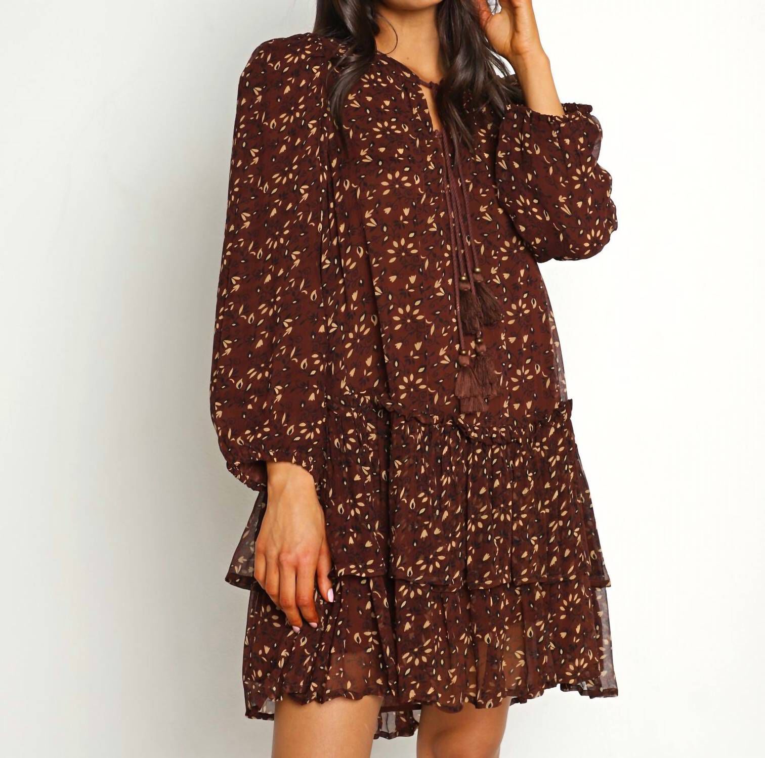 JASLYNN MINI DRESS IN ZADIA BLOCK PRINT, Zadia Block Print / Red, hi-res image number 0