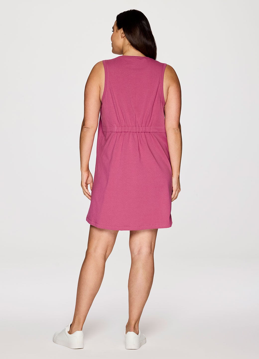 Plus Seaside French Terry Dress, Berry / Burgundy, alternate image number 4