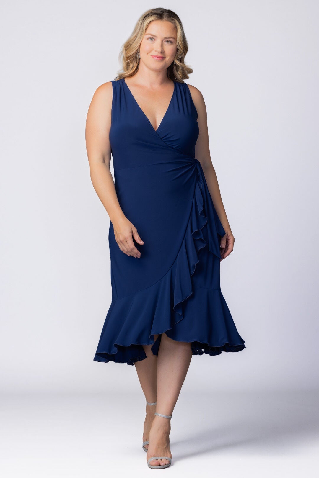 Laguna Sleeveless Wrap Dress, Nouveau Navy / Navy, hi-res image number 0