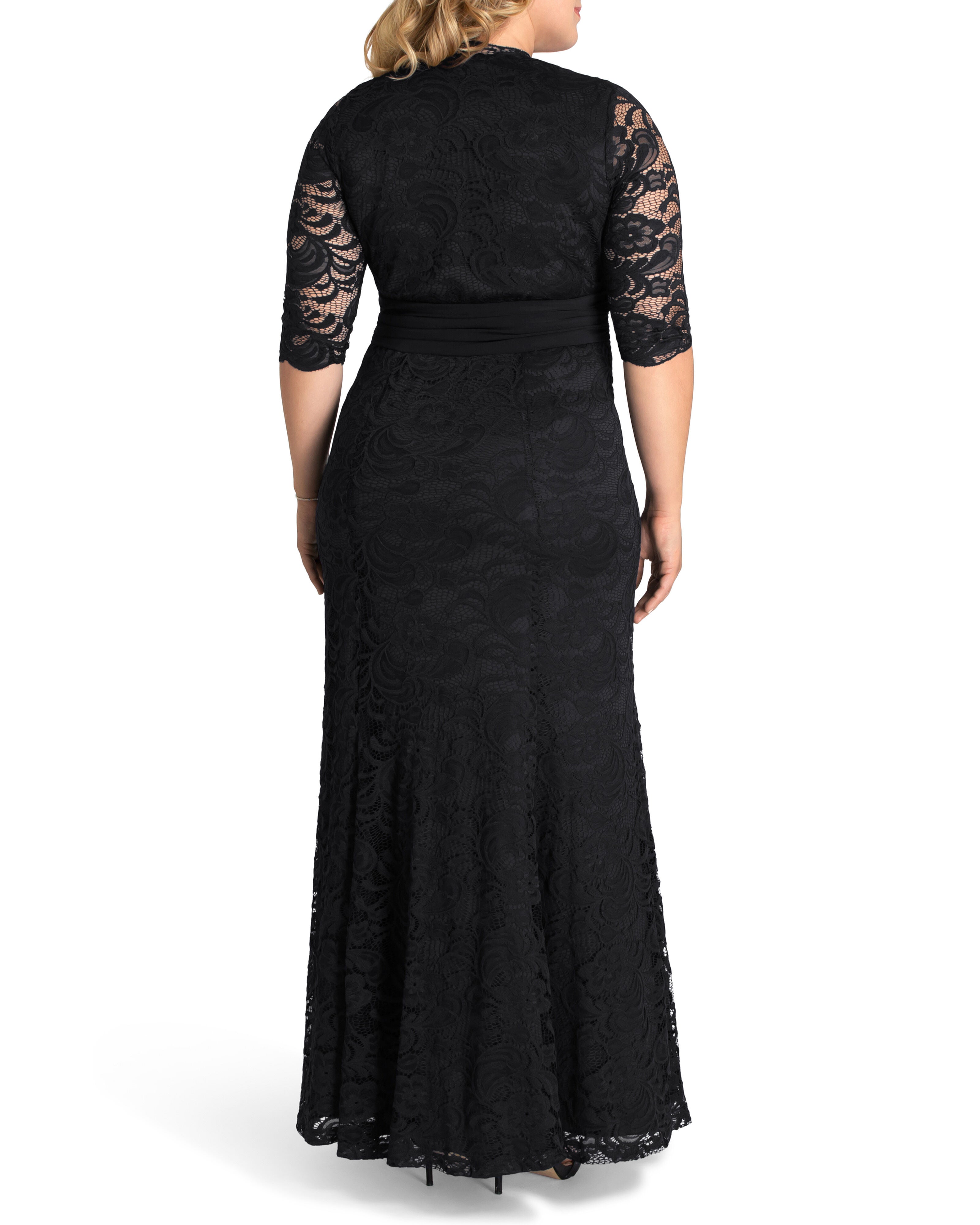Screen Siren Lace Evening Gown, ONYX / Black, alternate image number 2