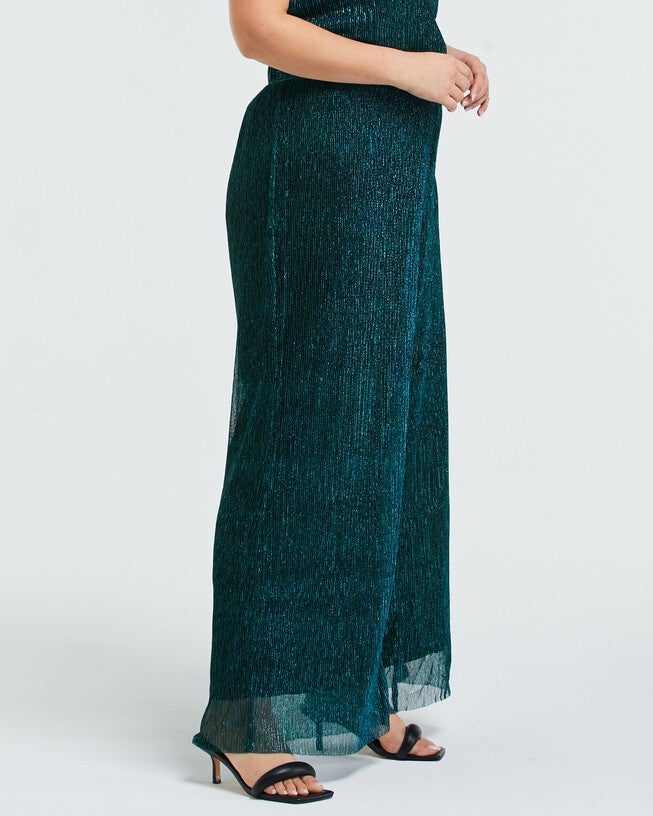 Camille Pink and Black Metallic Wide Leg Pant, , alternate image number 7